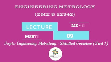 Lecture 09 Engineering Metrology - A Detailed Overview (EME) (22342) Engineering Metrology