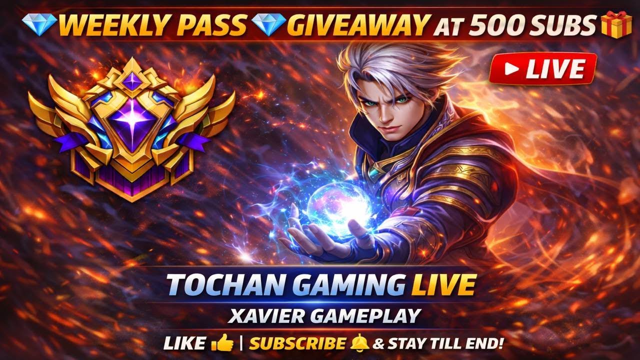 Weekly Pass 💎 Giveaway 💎 At 500 Subs! | MLBB Live🔴