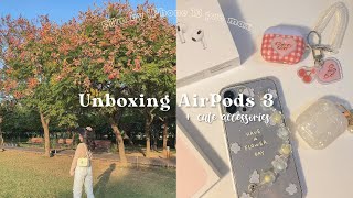 Filming by iPhone 13 pro max camera |  Unboxing AirPods 3 & cute accessories aesthetic ✨