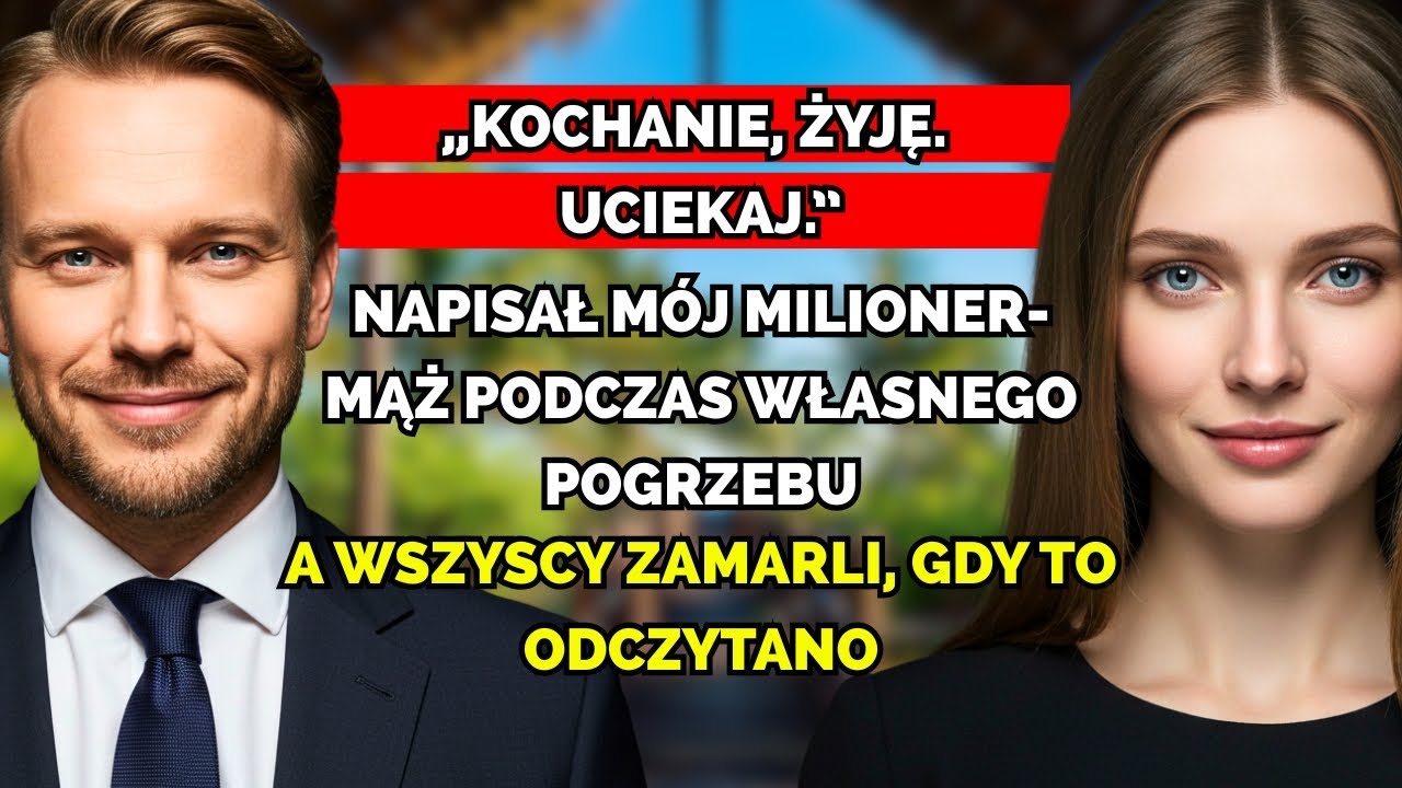 Żona płakała na pogrzebie milionera — aż otrzymała wiadomość: „Kochanie, żyję. Uciekaj.”