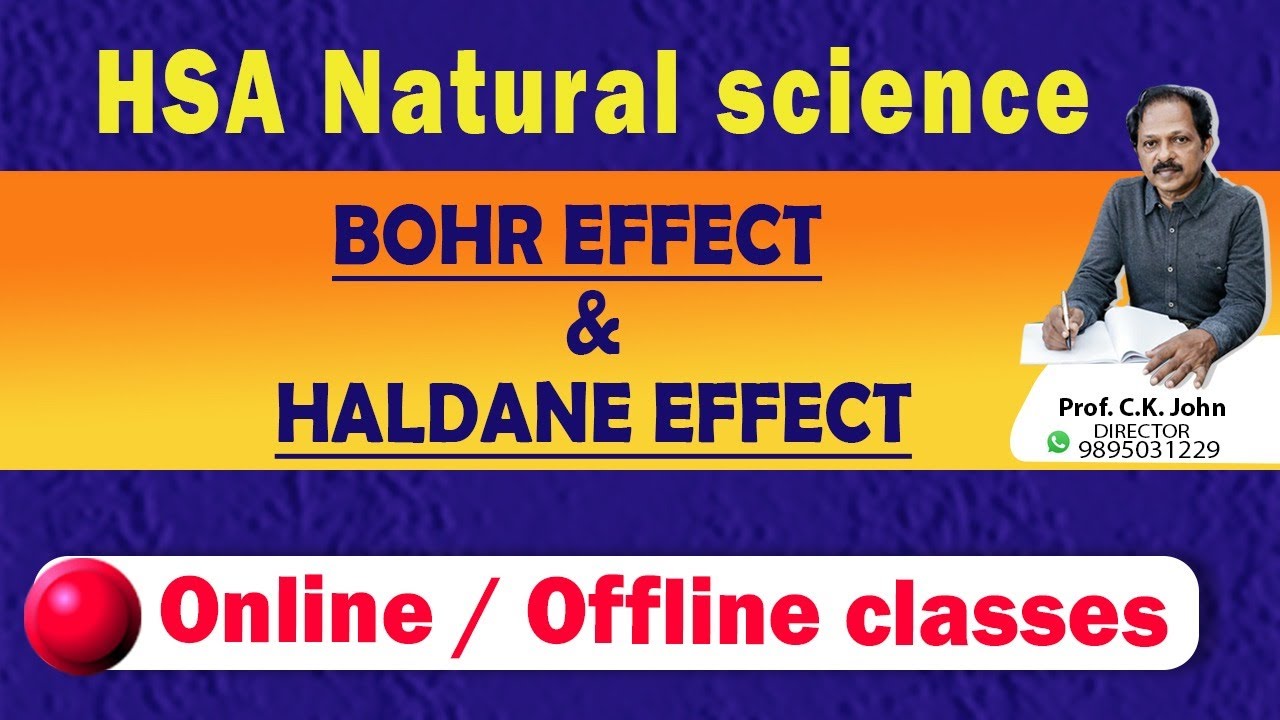 9895031229 | HSA NATURAL SCIENCE | BOHR EFFECT & HALDANE EFFECT