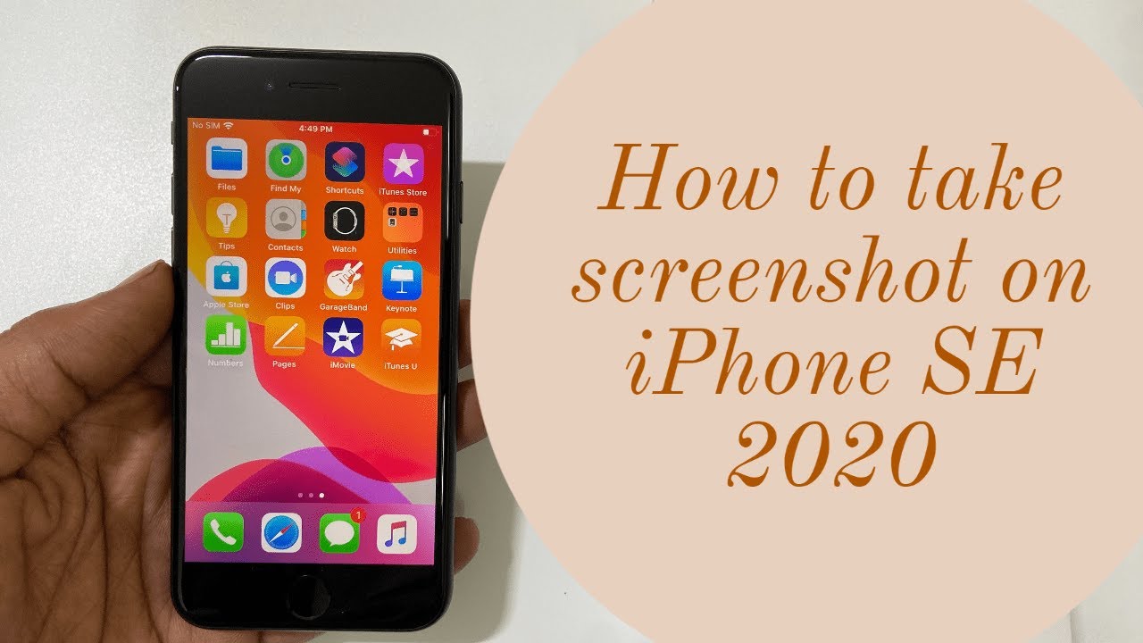 How to take screenshot on iPhone SE 2 2020 - YouTube