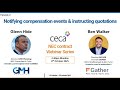 Notifying compensation events