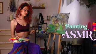 Painting Whimsical Creatures with A Pallet Knife Soft Spoken ASMR screenshot 3