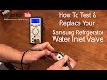 How To Test Samsung Refrigerator Water Inlet Valve and Replace Video