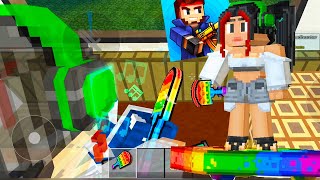 Pixel Gun 3D - SEXY Blogger Girl is Flying on a Pop it Glider in Battle Royale Mode