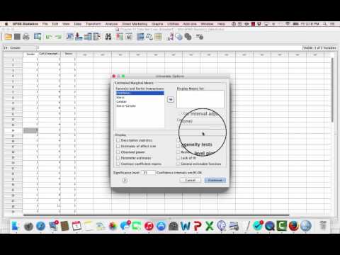 Univariate analysis SPSS