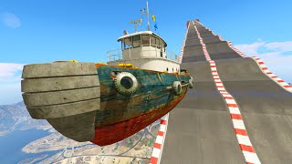 MEGA RAMPA 8.000% IMPOSIBLE!! CON UN BARCO! - GTA V ONLINE