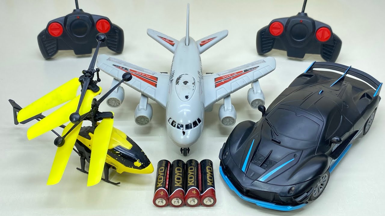 Unboxing RadioControl RC Flying Helicopter with Rechargeable 3D Light Car and | Aeroplane Unboxing 😍
