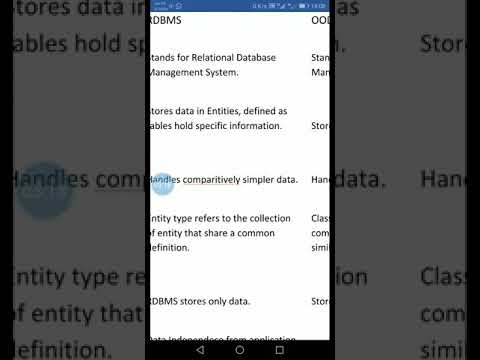 Difference between RDBMS and OODBMS