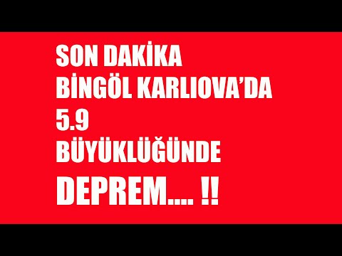 Son Dakika: Bingöl