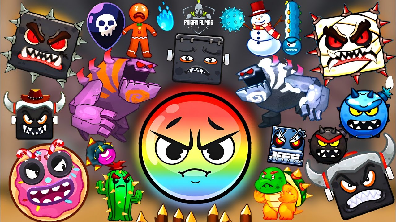 Rainbow Ball Adventure | All Bosses - Boss Fight | Color Ball | Android Gameplay WFG