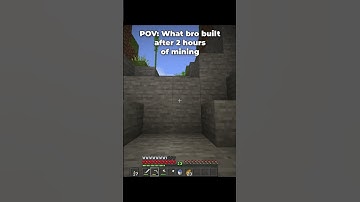 POV: What bro built after 2 hours of mining 💀#minecraft #meme #funny