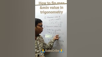 How to find maximum & minimum values in trigonometry l #shorts l Trigonometry math l mini& maxvalue