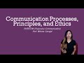 Communication Processes, Principles, and Ethics