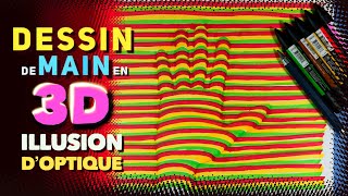Illusion d'Optique || Dessin de main en 3D || RIM RIM ARTS Français