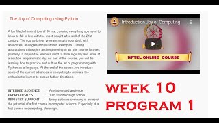 NPTEL The Joy of Computing using Python Week 10 Programming Assignment 1: Digits