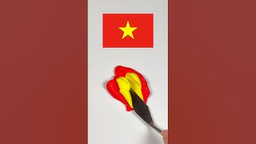 What color do mixed flags make? (dough edition) #colormixing #satisfying #mixingcolors #flagmixing