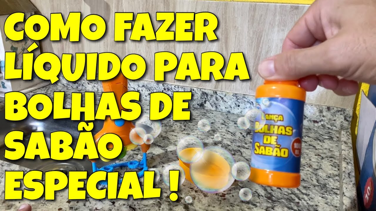 COMO FAZER LÍQUIDO ESPECIAL PARA BOLHAS DE SABÃO - YouTube