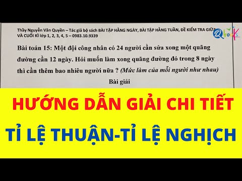 Video Toán 5 | Tỉ lệ thuận - Tỉ lệ nghịch | Bài toán TỈ LỆ... - youtube