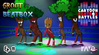 Cartoon Battles Beatbox - Groot Beatbox Solo \& Groot Beatbox Solo 2 | RaveDj ft. @verbalase