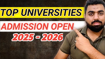 TOP UNIVERSITIES ADMISSION OPEN 2025 - 2026 I DOW / JSMU 