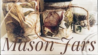 Decoupage Mason Jars