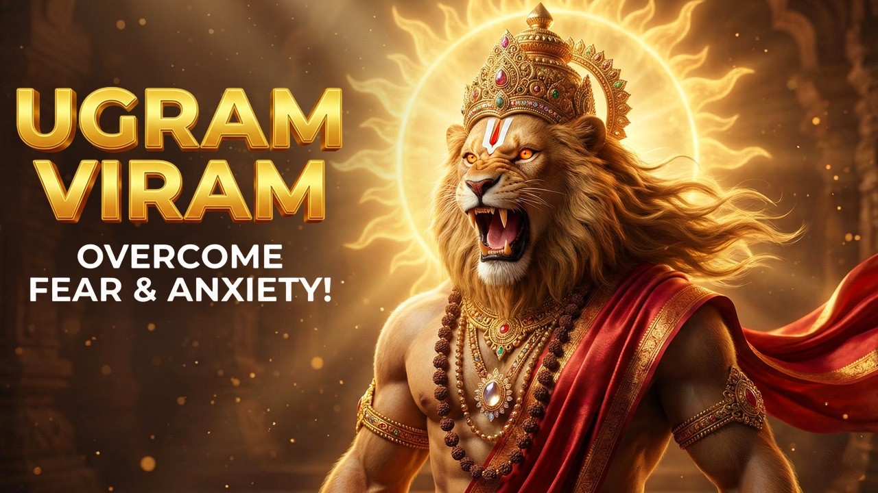 🕉️ Ugram Viram Maha Vishnum | Narasimha Mantra 108 Times | Ultimate Prayer to Overcome FEAR 🕉️