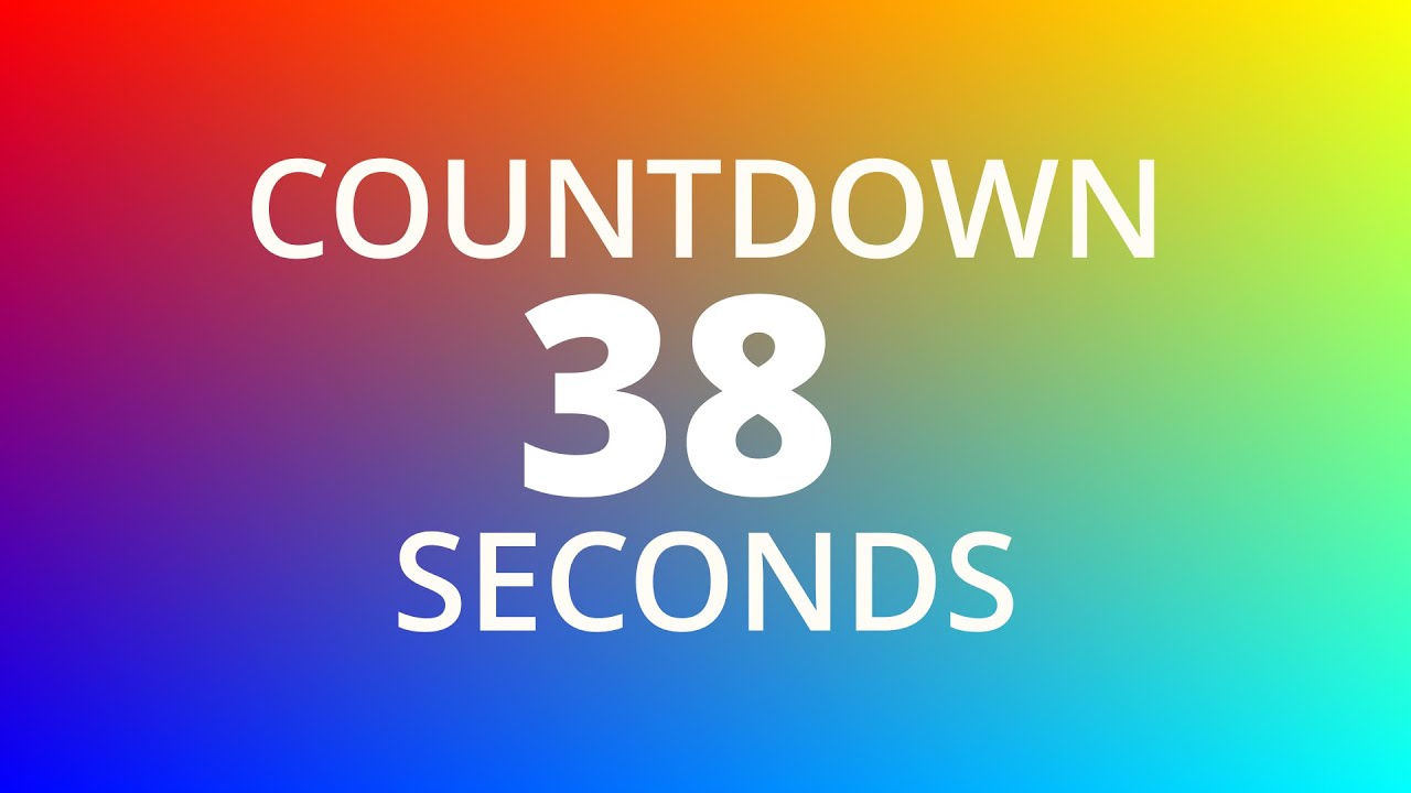 38 sec TIMER - 38 seconds COUNTDOWN