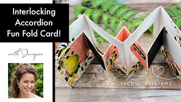 Interlocking Accordion Fun Fold Card!  Free Template!