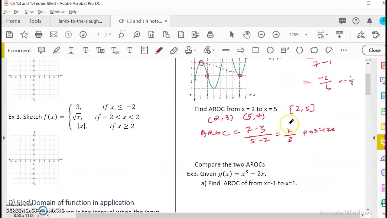 Openstax Precalculus OpenStax Precalculus Ch 1.3 AROC - YouTube