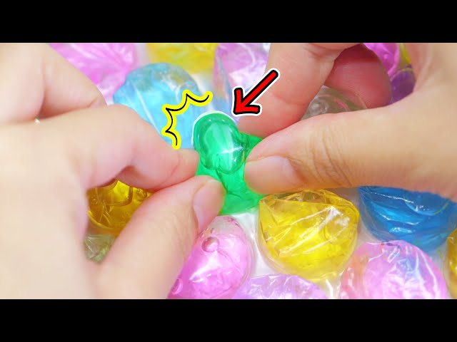 POPPING MINI SLIME PACKETS スライム潰しやってみたら、思ってたんと