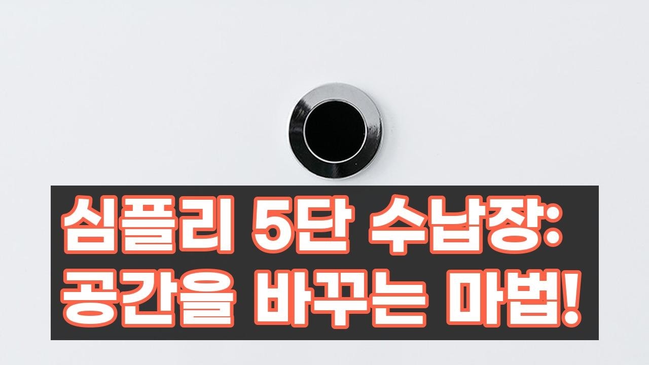 모듈가구 심플리 5단 수납장 BC101: 깔끔한 디자인과 실용성을 겸비한 완벽 수납 솔루션