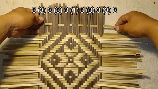 Cara menganyam bambu mudah untuk pemula dengan rumus motif bintang - kelarai bunga cina