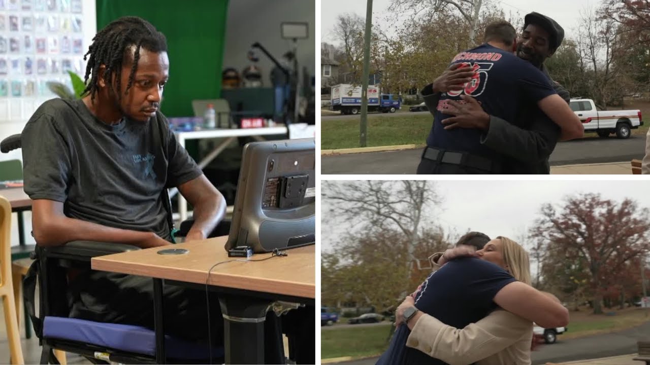 A.J. and Amy give to fundraising efforts for Richmond firefighter battling ALS