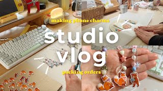 Making Shrink Plastic Phone Charms ✿ Small Business Studio Vlog 37