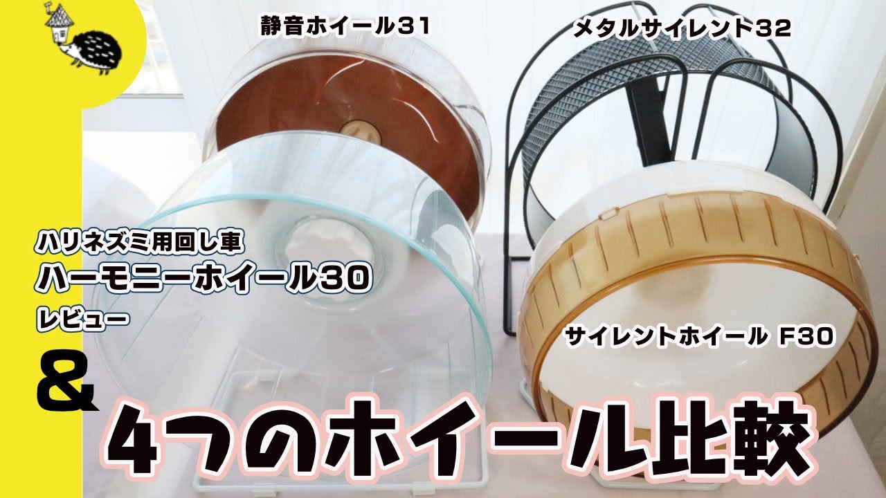 ハリネズミ用回し車「ハーモニーホイール30」レビュー＆4つのホイール