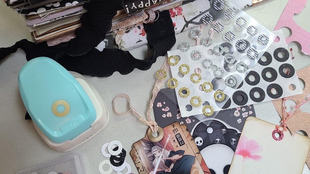 3 Differwnt ways to add hole punch reinforcers to tags. YouTube