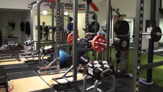 Straight Bar Eccentric and Isometric Supramaximal Back Squat - Tempo