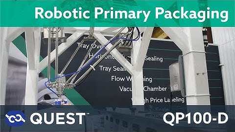 Quest Quik Pick loading chicken breasts with FANUC DR-3iB/6 Stainless Food-grade Delta Robot