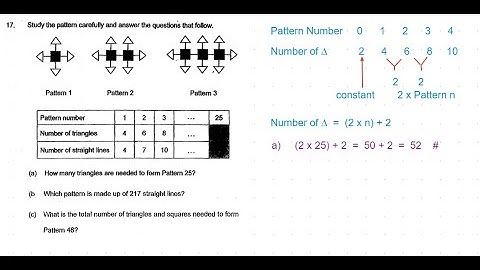 P6 2019 SCG Prelims Q17 - Pattern Problem | Triangles Straight lines | PSLE Maths