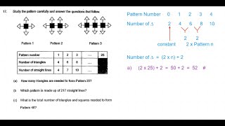 P6 2019 SCG Prelims Q17 - Pattern Problem | Triangles Straight lines | PSLE Maths