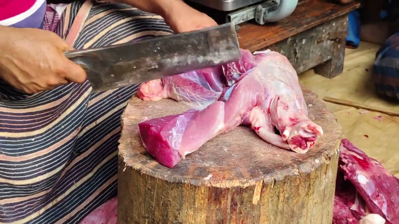 Amazing Big Cow Leg Cutting skills in quick time ll Cutting Bro
