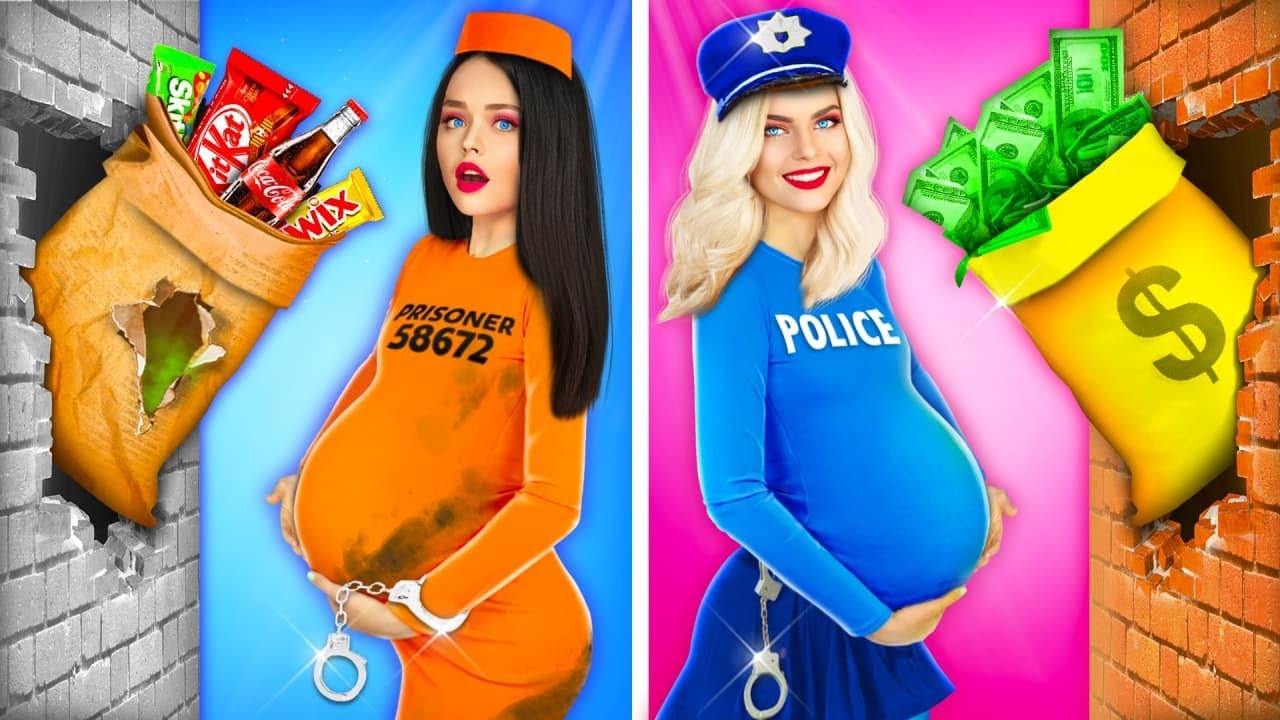 Rich Popular vs Broke Unpopular Pregnant | Epic Pregnancy Moments and Prison Hacks by RATATA COOL
