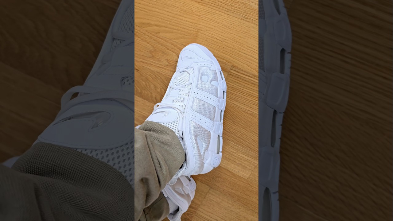 Nike Air More Uptempo Low Shoes On Feet 