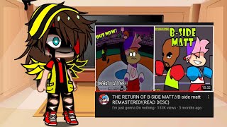 Aftons react to FNF Matt B-Side | Gacha Club