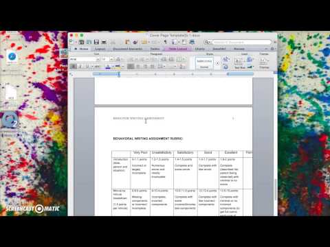 Using the Cover Page Template and Submitting Assignments