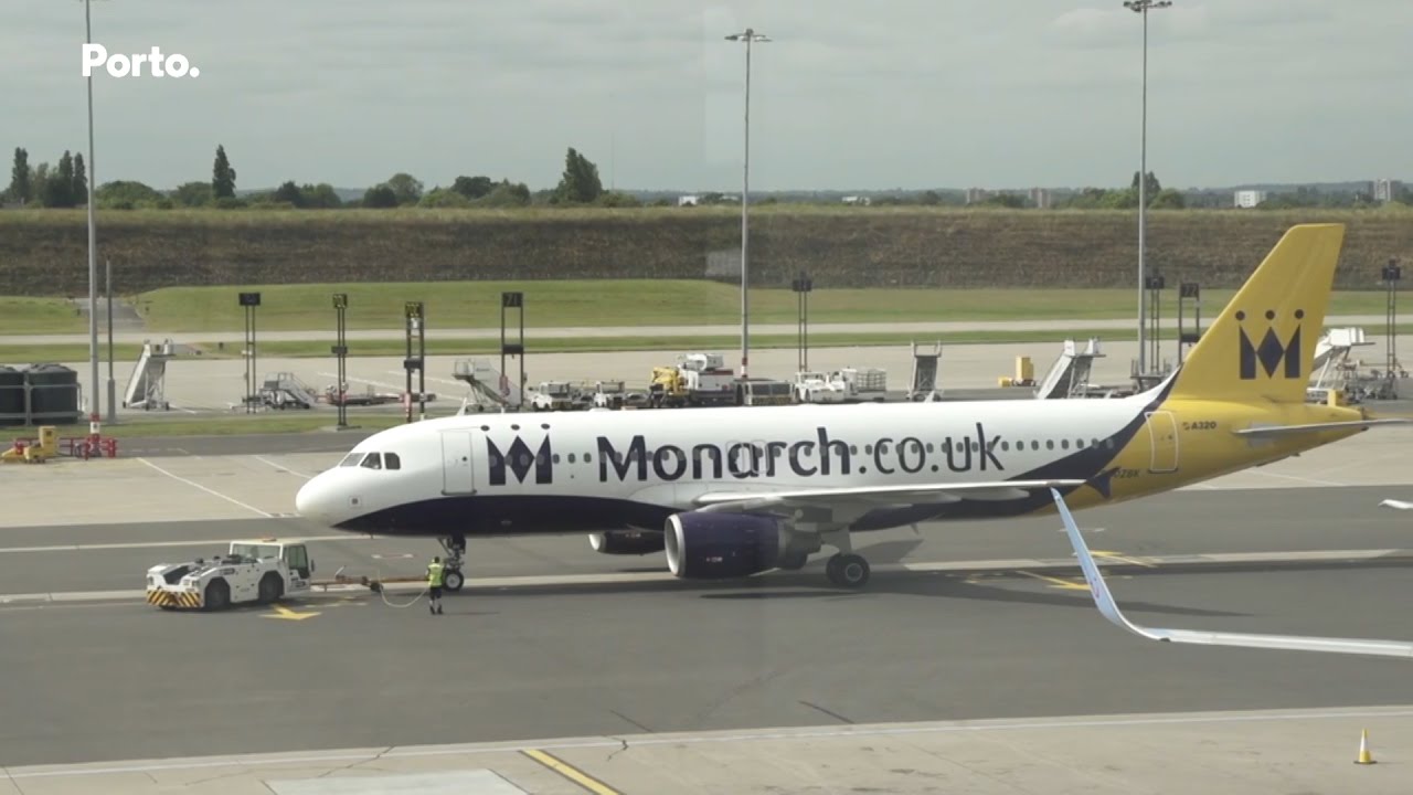 Monarch aterra no porto com voos para manchester birmingham e londres