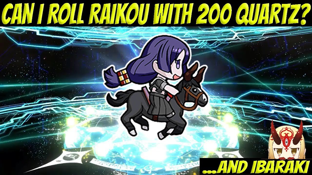 FGO NA: Can I roll Raikou with 200 SQ? EX Luck test!