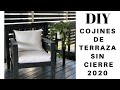 DIY CÓMO HACER FUNDAS PARA COJINES DE TERRAZA SIN CiERRE / DIY CUSHION COVERS 2020